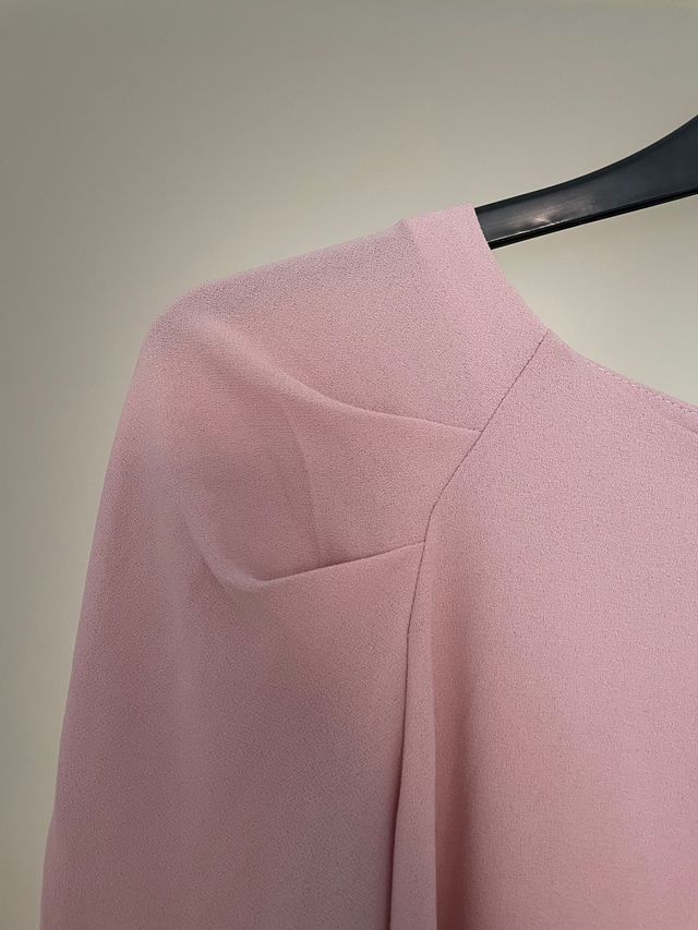 Vestido recto rosa claro zara