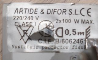 LÁMPARA APLIQUE PARED