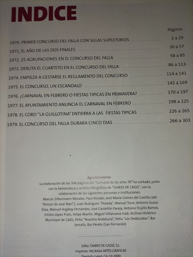 Historia del carnaval de los años 70