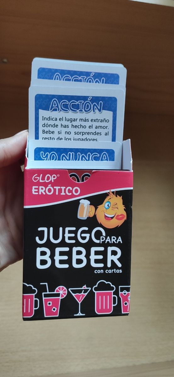 Juego erótico para beber. Glop. cartas. Sin uso.