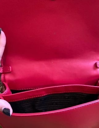 Bolso Moschino, cadena piel rojo
