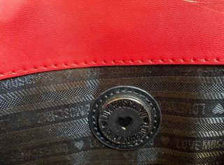 Bolso Moschino, cadena piel rojo