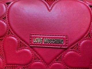Bolso Moschino, cadena piel rojo