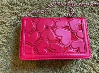 Bolso Moschino, cadena piel rojo