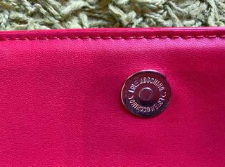 Bolso Moschino, cadena piel rojo