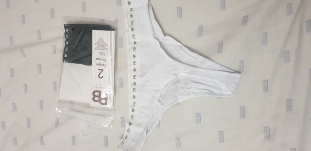 Pack de 2 Tangas Punto blanco talla L