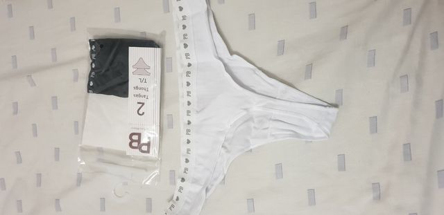 Pack de 2 Tangas Punto blanco talla L
