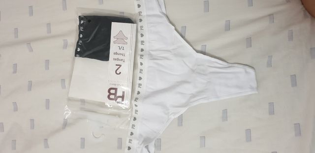 Pack de 2 Tangas Punto blanco talla L