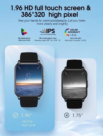 Smartwatch para Homber Mujer 1.96" Reloj Intelegen