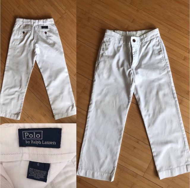 Pantaloni bianchi bambino Polo by Ralph Lauren 