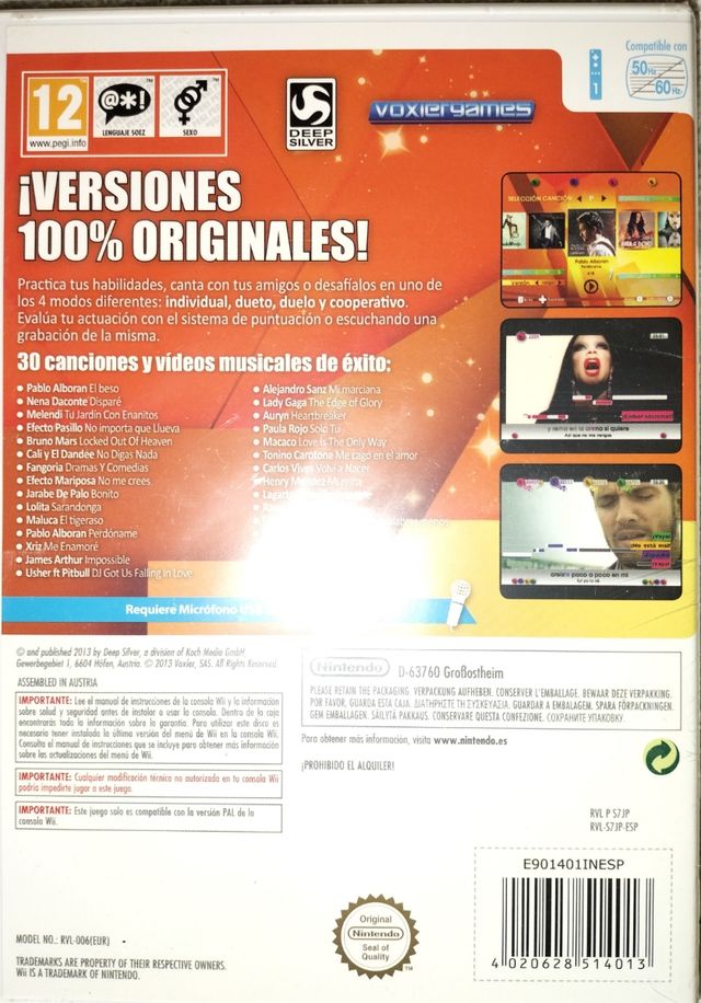 Let's Sing 6 versión española Wii