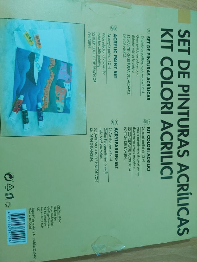 Caja pinturas acrilicas