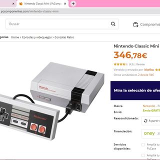 Videoconsola Nintendo Classic Mini (NES)
