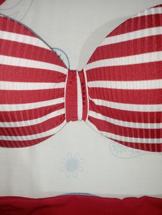 Bikini Tezenis Nuevo Rojo Blanco Rayas