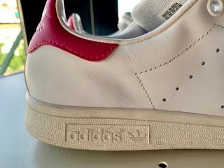 Zapatillas adidas Stan Smith,logo fucsia,t. 38 2/3