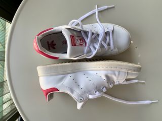 Zapatillas adidas Stan Smith,logo fucsia,t. 38 2/3