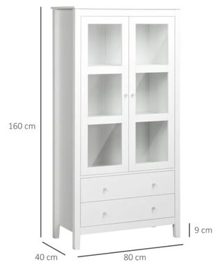 Vitrina salón madera blanco NUEVA