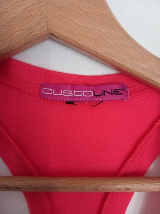 CUSTO BARCELONA. CAMISETA LENTEJUELAS TRANSPARENTE