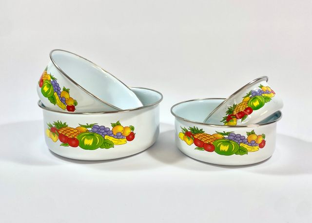 Juego de ensaladeras esmaltadas vintage