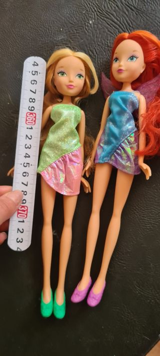 2 bambole winx vintage 1 mancano le ali