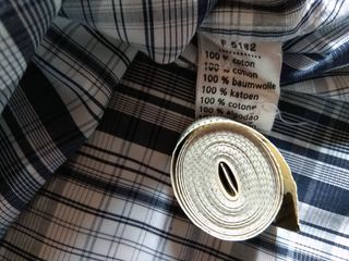 Camisa Lacoste manga larga talla 43 cuadros B y N