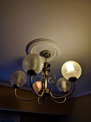 URGE Lámparas de techo tipo araña plateada