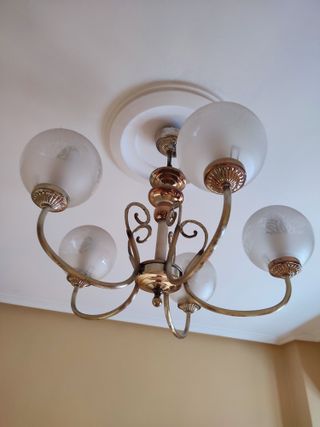 URGE Lámparas de techo tipo araña plateada