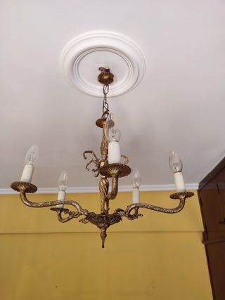 URGE Lámparas de techo tipo araña plateada