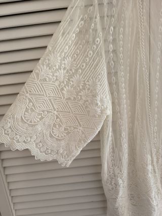 Kaftan o kimono de tul bordado 