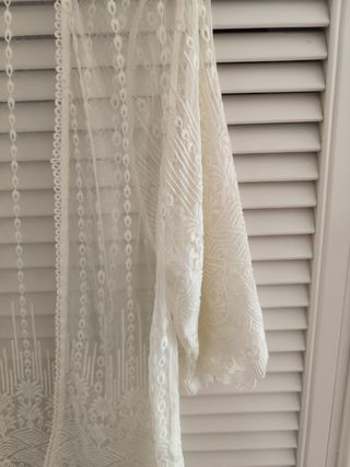 Kaftan o kimono de tul bordado 