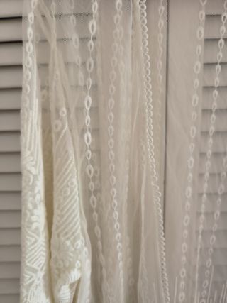 Kaftan o kimono de tul bordado 