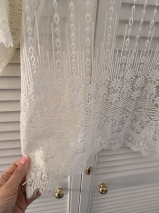 Kaftan o kimono de tul bordado 