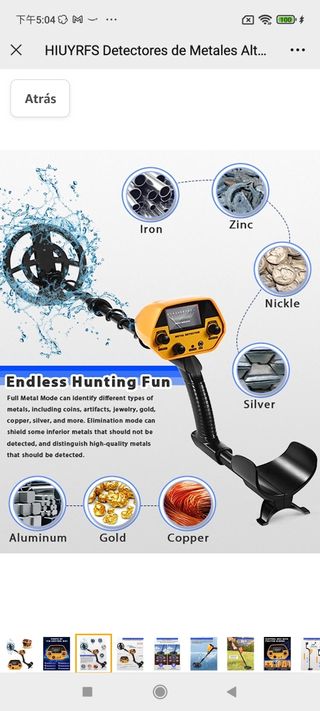 HIUYRFS Detectores de Metales Alta Precisión y Imp