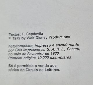waltdisney livros antigos Português (1979)