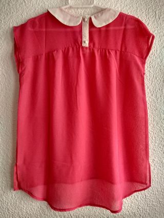 Camisa fluida de cuello bebé