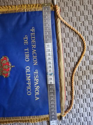 Banderín Fed. Esp. Tiro Olímpico preconstitucional