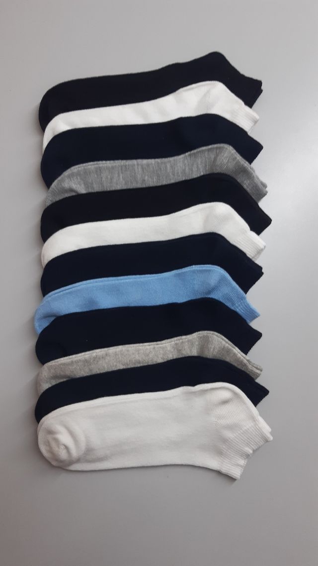 12 PARES SOQUETES tam. 33/37 em algodão do bom!