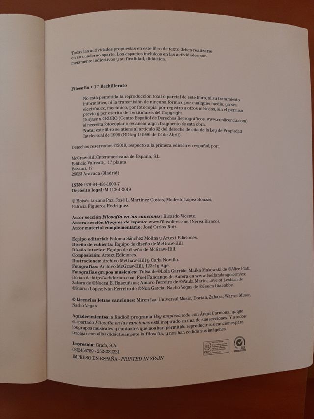 Filosofía 1°Bachillerato