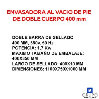 📣 ENVASADORA AL VACIO DOBLE CUERPO 40 CM 📣
