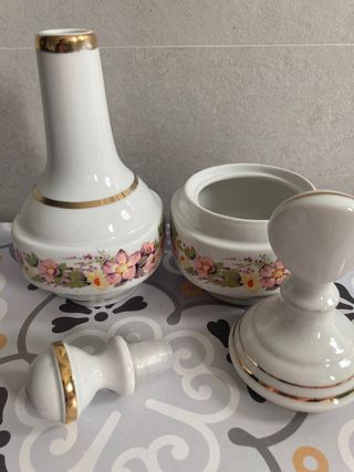 Juego tocador porcelana 2 piezas