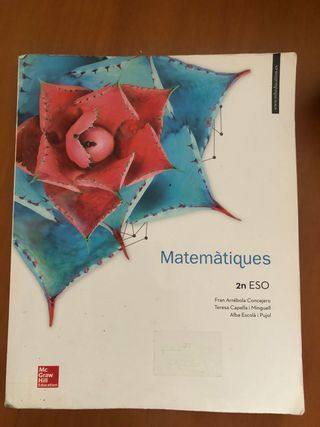 Libro matematicas 2º ESO. ISBN 9788448609313
