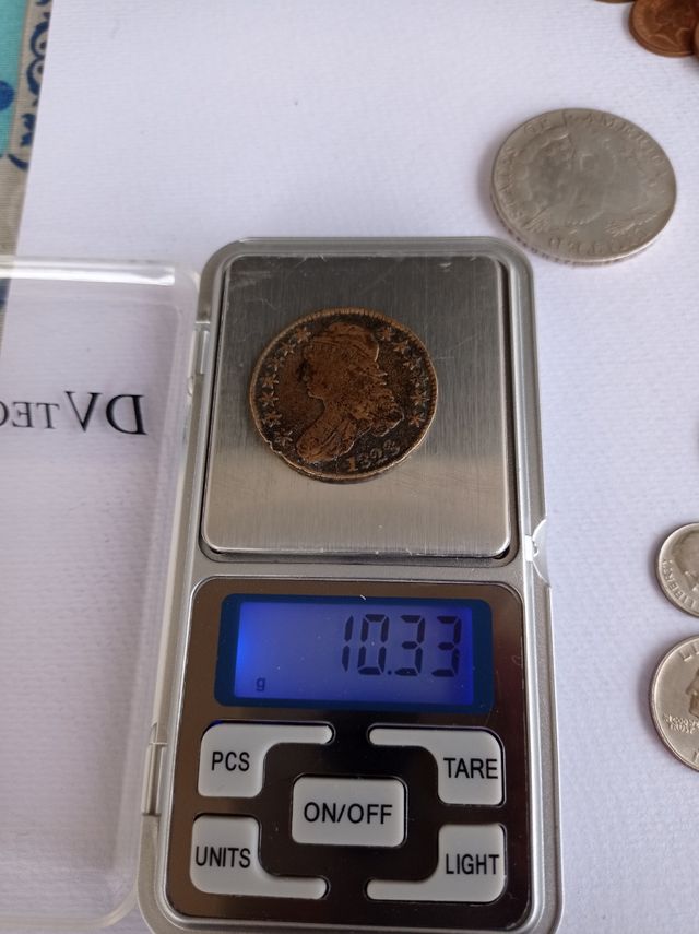 50 cents 1823 coin, Medium Dollar Draped Bust