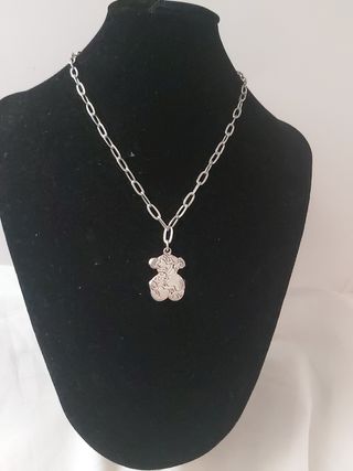 cadena gargantilla de plata TOUS con colgante oso
