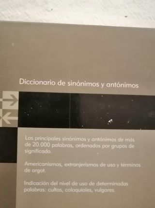 Sinónimos y antónimos.