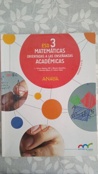 Libros 3° ESO matemáticas ANAYA