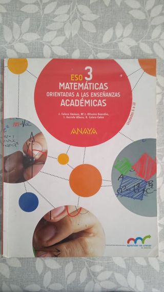 Libros 3° ESO matemáticas ANAYA