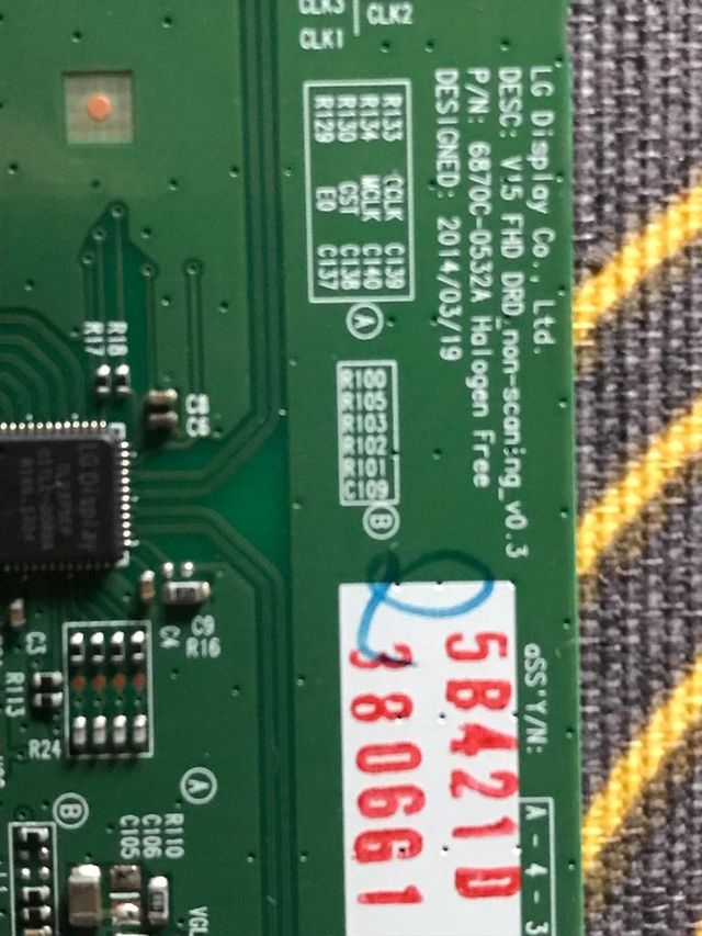 Tarjeta T-Con TV LG 43LJ594V 