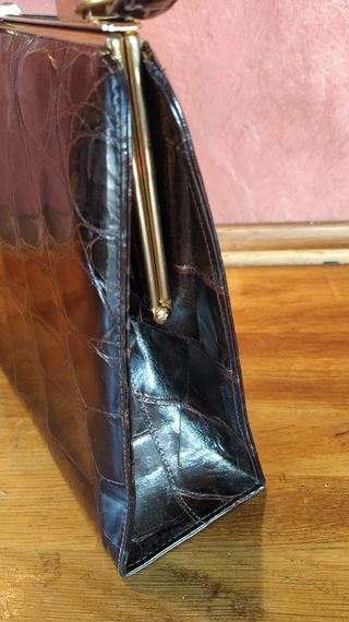 Bolso de piel de cocodrilo francés 