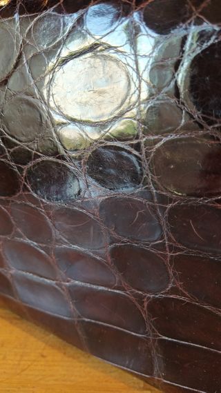 Bolso de piel de cocodrilo francés 
