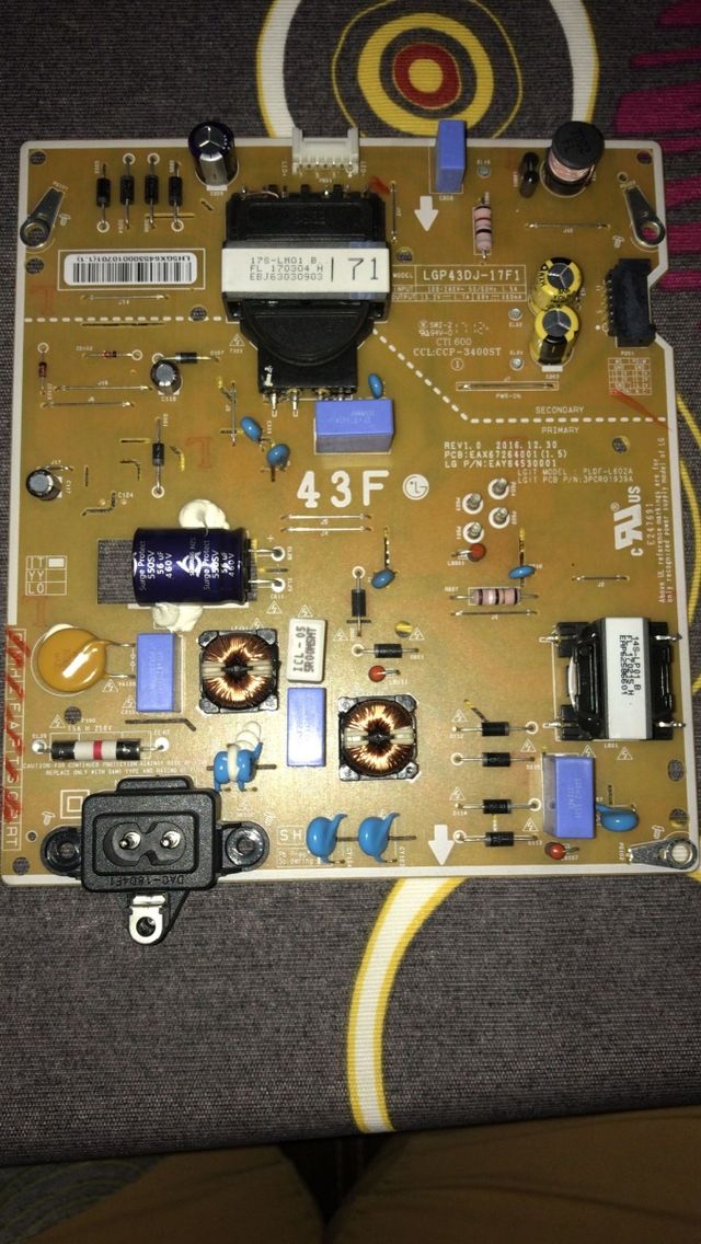 Fuente de Alimentación TV LG 43LJ594V 